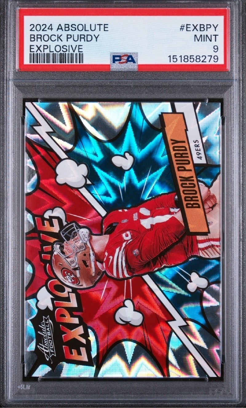 ‼️2024 Panini Absolute Explosive Brock Purdy PSA 9 San Francisco 49ers view 1