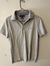 Tommy Hilfiger Men's Short Sleeve Polo Shirt Size Medium Polo Gray M Slim Fit