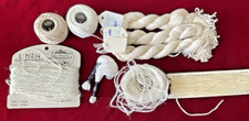Needlepoint Embroidery Thread Collection Lot of 9 Whites Ecru Blanc Asst Brands
