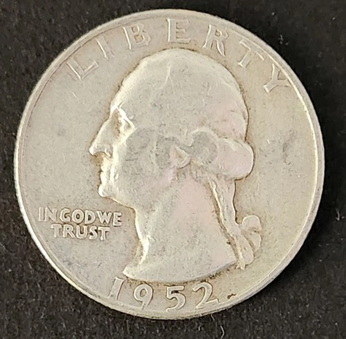 1952-D Washington Quarter 90% Silver 25c US Coin Denver Mint Circulated Low Ship