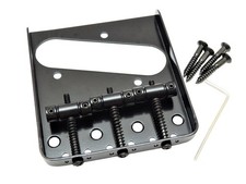 Black Tele Telecaster Vintage Style Bridge with Black Brass saddles