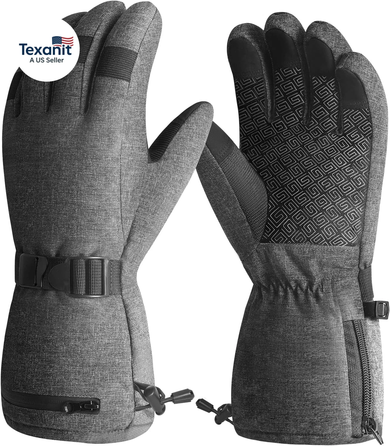 Ski Gloves with 3M Insulation for Men and Women, Waterproof Snow Gloves, Work &