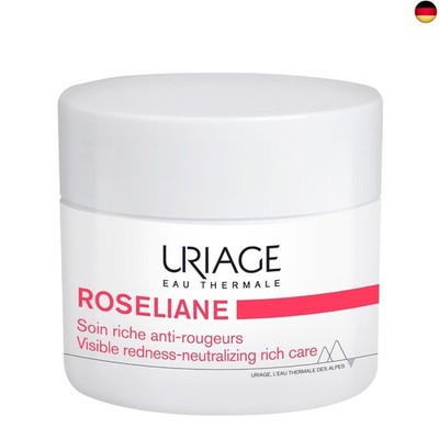 Uriage Roseliane Reichhaltige Creme gegen Rötungen mit Sheabutter, Ginseng 