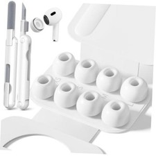 4 Pairs Replacement Ear Tips for AirPods Pro 2nd/1st White XS/S/M/L white