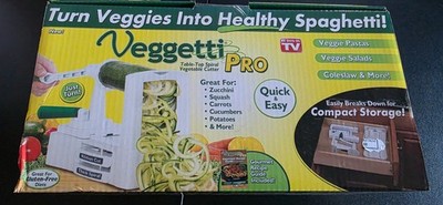Veggetti Pro Vegetable Cutter As Seen on TV-Spiral Table Top NIB NEVER USED