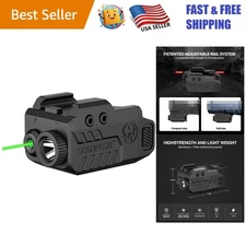Rechargeable 450lm Tactical Laser Light with Green Beam - Strobe Ready
