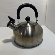 Primula Stainless Steel Folding Handle 1.5qt Whistling Spout Tea Kettle