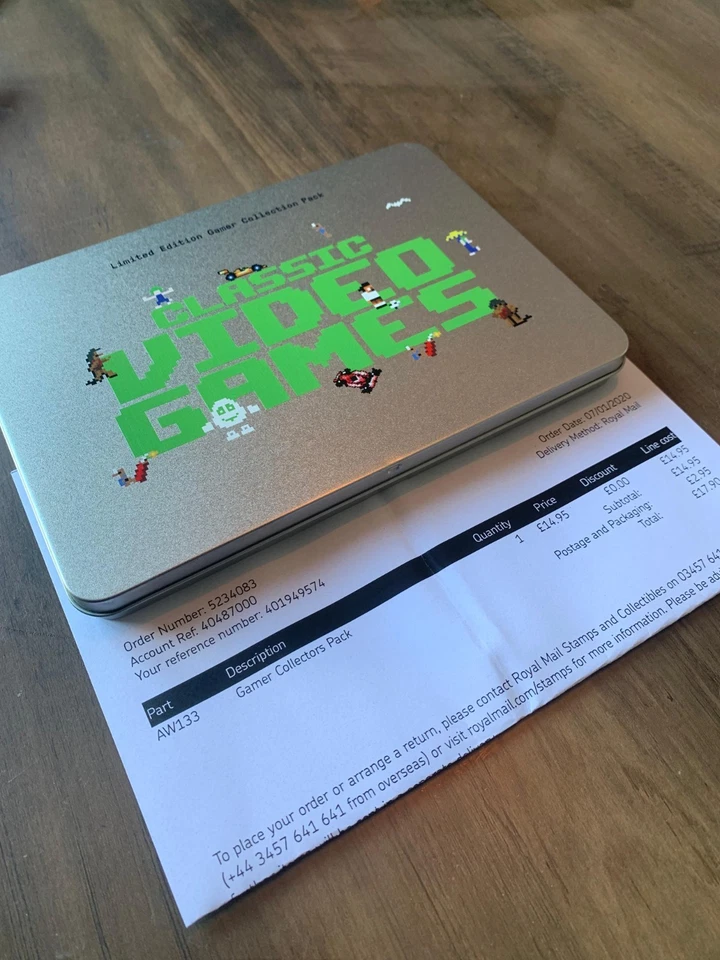 Как новая - Королевская почта - олово для коллекционеров классических видеоигр с марками расхитителей гробниц - Изображение 4 из 4