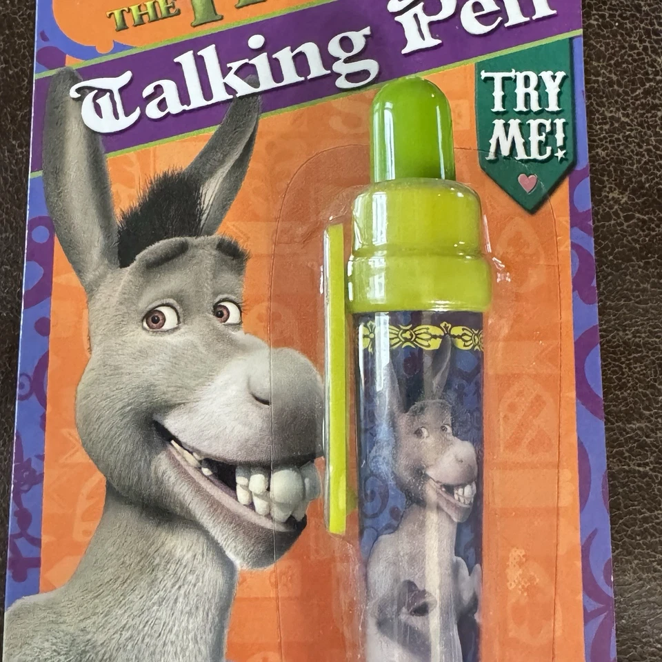 BOTAS DE GATO / BURRO Talking Pen Frase Shrek * Sin usar, en caja 2007 JDK * Necesita batería nueva Foto 4 de 4