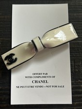 Chanel Hair Clip Barrette White Bow GWP