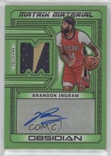 2022-23 Panini Obsidian Electric Etch Green Flood 9/20 Brandon Ingram Auto hs9