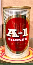 1958 A-1 PILSNER STEEL FLAT TOP BEER CAN ARIZONA BREWING PHOENIX ARIZONA NO LID