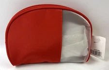 Pac Kits Small Pouch Red/Clear - New 6.5"x1.5"x5" - Make Up/Accessory Bag