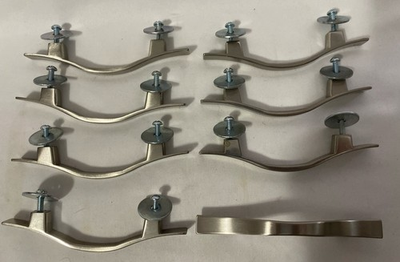 #ad 8 Belwith Cavalier Satin Nickel Wavy Cabinet Handle Pulls VP135 SN 3” on Center $12.50