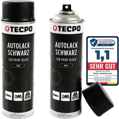 LACKSPRAY SCHWARZ MATT 2x 500ml AUTOLACK RALLYSCHWARZ MATT-SPRÜH-LACK FARBSPRAY - Bild 1 von 4