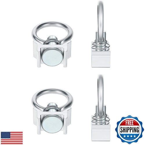 Single Stud Fitting L Track 4,000LB Capacity with Stainless Steel Round Ring - Picture 3 of 5