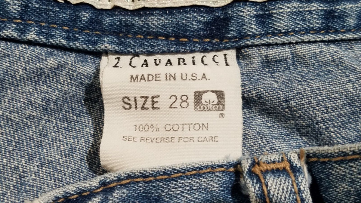 Vintage Z. Cavaricci Jeans Flare Leg Fabric Insert Bell Vintage Z. Cavaricci Jeans Flare Leg Fabric Insert Bell