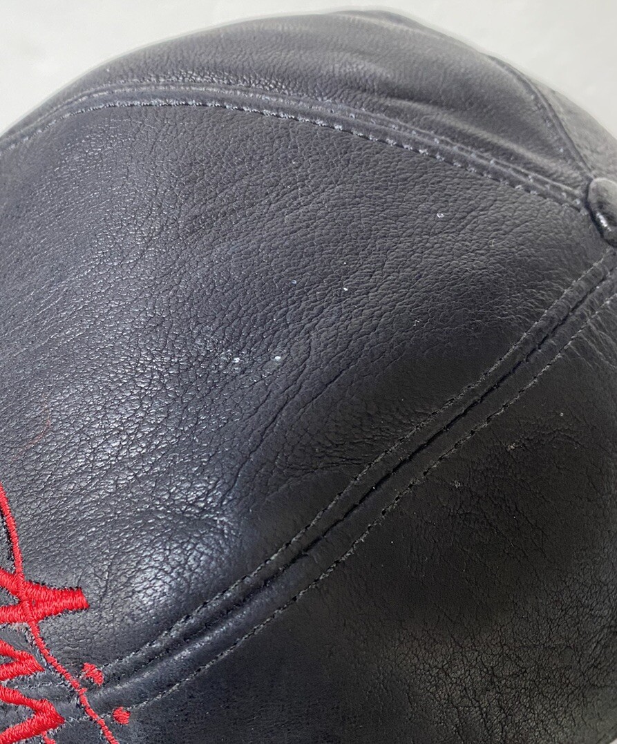 Stussy Leather SnapBack Hat Black Made In USA Genuine Mexico Stussy Leather SnapBack Hat Black Made In USA Genuine Mexico