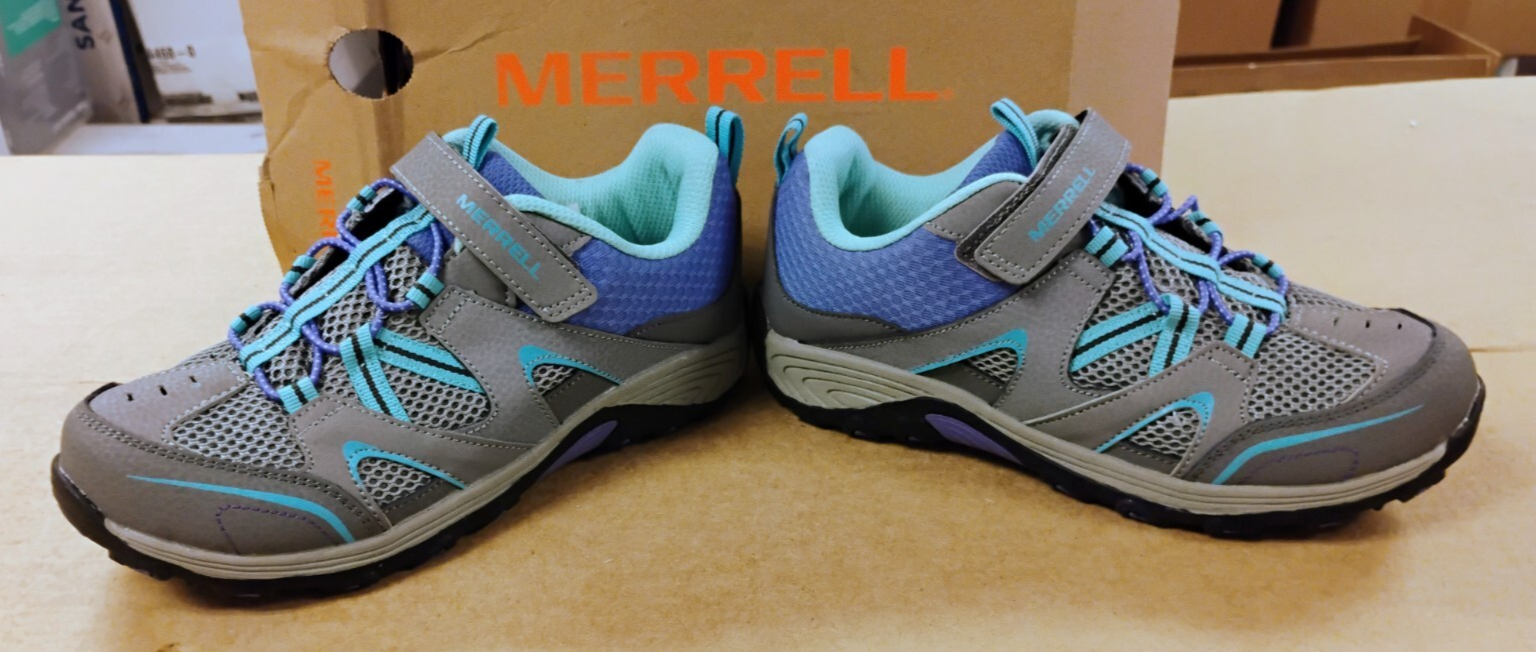 Merrell Kids Trail Chaser scarpe da trekking elastico pizzo ragazze taglia 4 grigio multicolore
