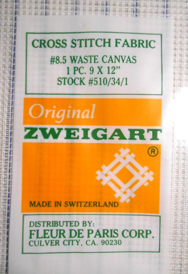 Lot of 5 Zweigart Waste Canvas Aida Cross Stitch Cloth 8.5CT - 9 X 12" New - Image 2 of 3