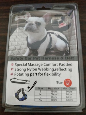 dog harness and seat belt for car