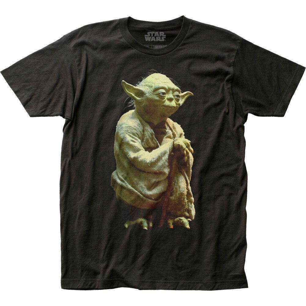Star Wars Yoda Retro Jedi Movie Tee Black Licensed Sci-Fi Shirt