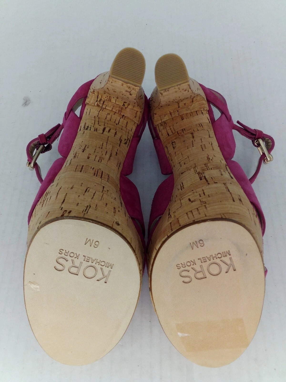 Michael Kors Donna Adair Scamosciato Sughero Tacchi Alti Rosa Taglia 6 M US