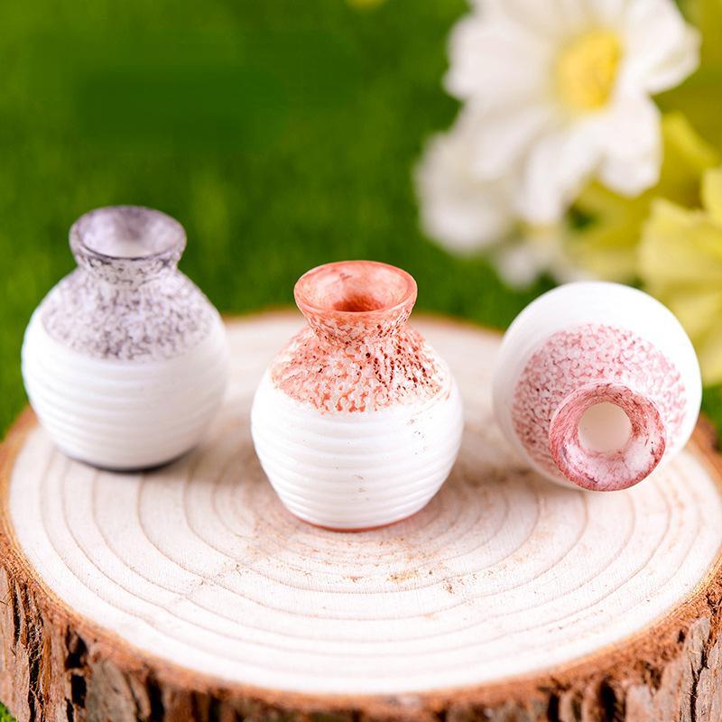 Modern Resin Bud Vase Mini Mouth Flower Garden Ornament DIY Landscape  Simple Art