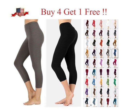HIGH WAISTED LEGGINS YOGA PANTS COTTON 