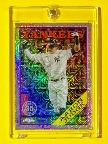 Aaron Judge MINT SILVER MOJO REFRACTOR TOPPS CHROME '88 RETRO CARD YANKEES - Picture 4 of 12