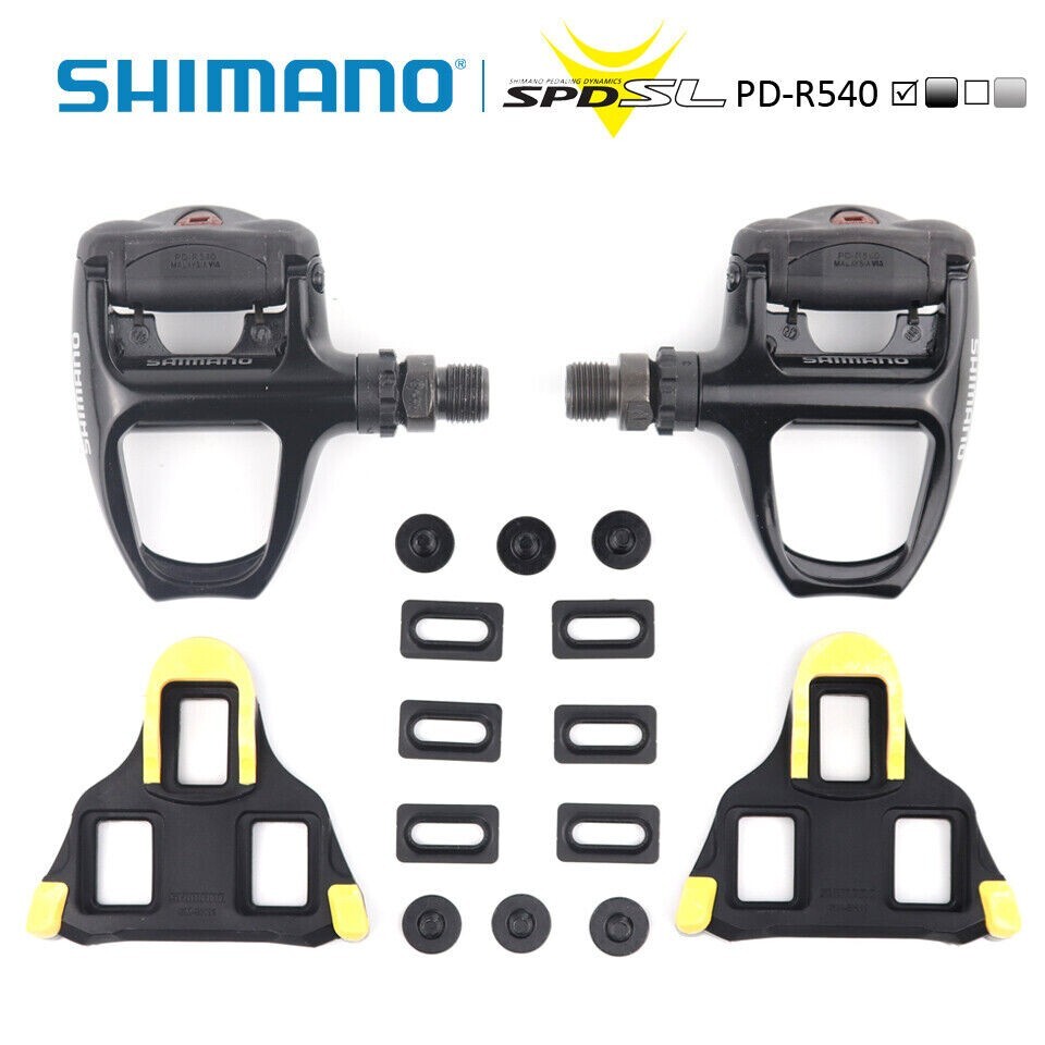 SHIMANO SPD-SL Pedals PD-R540 Road Bike Black 9/16 Self-Holding
