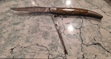 Vintage IMPERIAL 2 Blade Folding Knife Blue Metal Handle USA Made Fishing 5"/9"