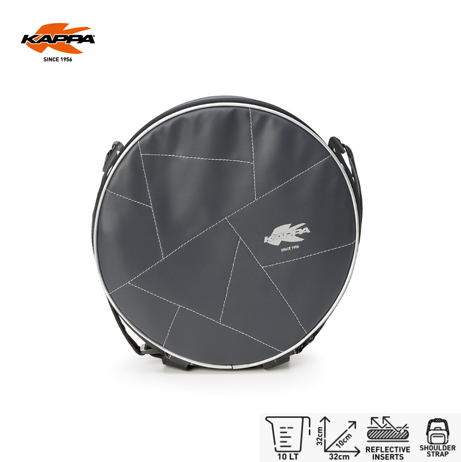 KAPPA Borsa Portapacchi Tubolare Pu Leather Spare Bag 10 Litri Per Moto Cinghie