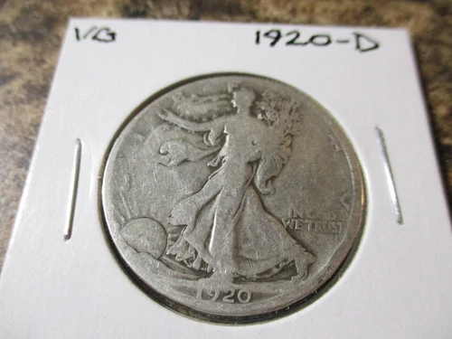 1920-D WALKING LIBERTY SILVER HALF DOLLAR VG       AA
