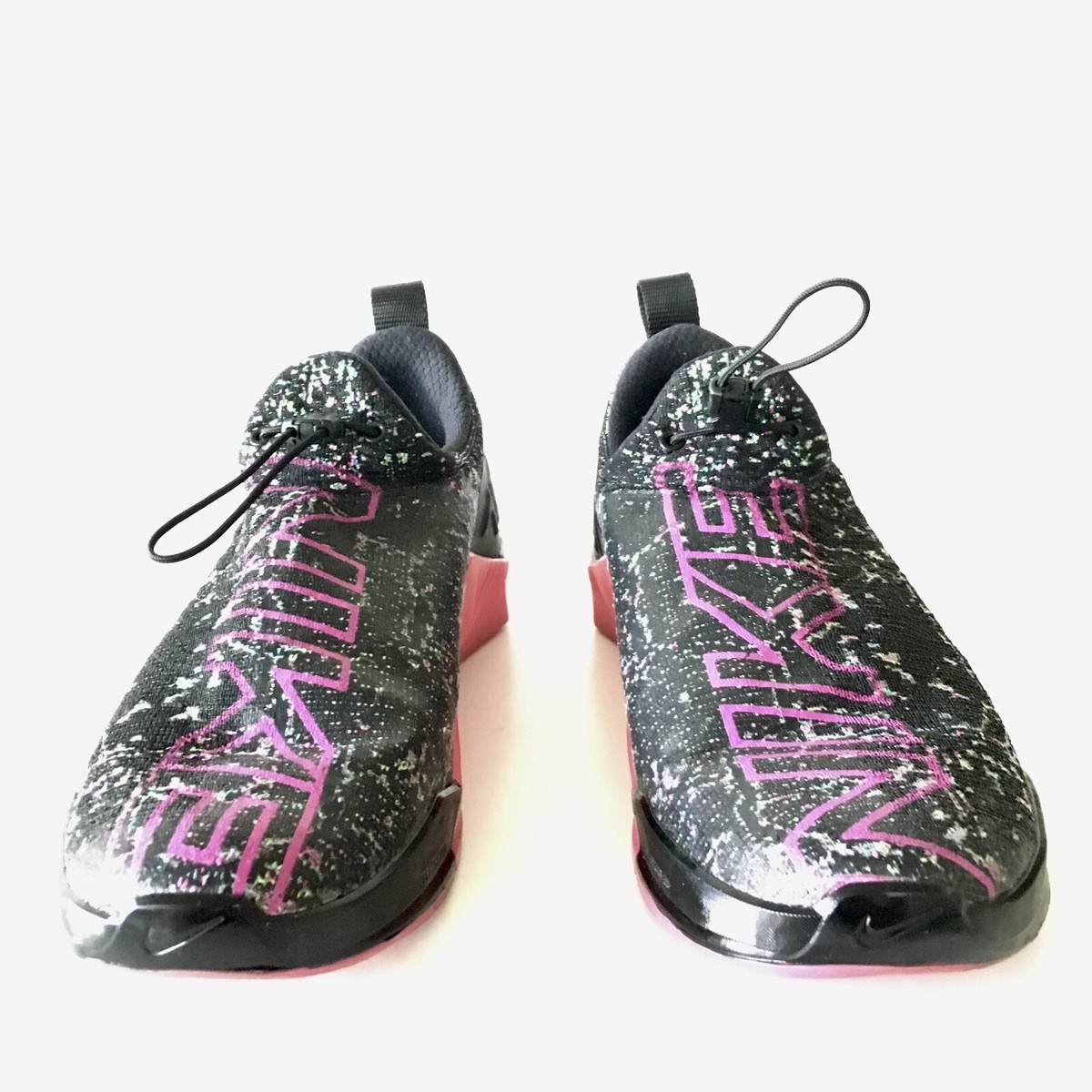 Nike React Metcon Amp Black Fire Pink Gym Training Shoes 