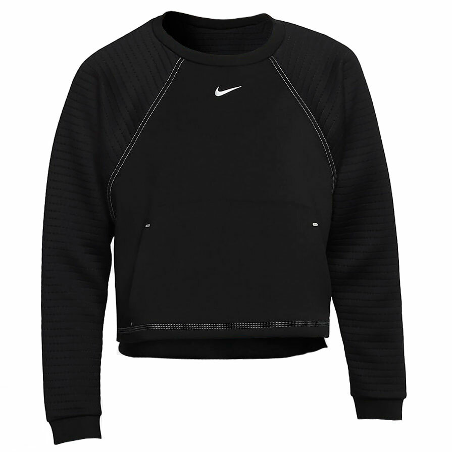 Nike Pro Womens Black Long Sleeves Crew Neck Loose Fit Activewear