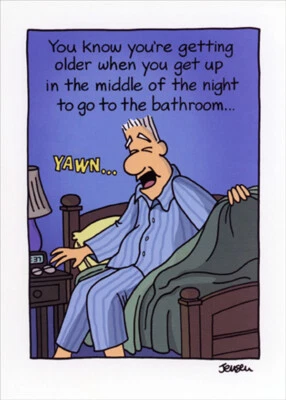 OATMEAL STUDIOS Man Getting Out of Bed Masculine Funny Birthday Card for Man Men Him