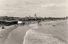Narragansett Beach Narragansett Pier RI c1890s RPPC Photo Postcard COPY