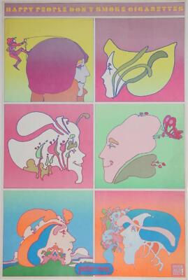 Peter Max, Happy People Don'T Smoke (Amerikanische Krebs Society), Plakat