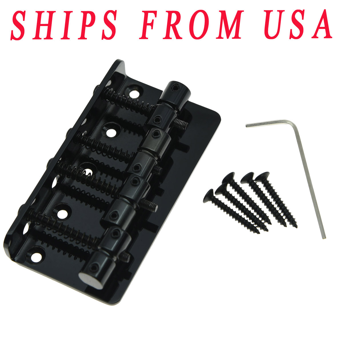 KAISH Black 4 String Electric J or P Bass Bridge for Jazz/Pr