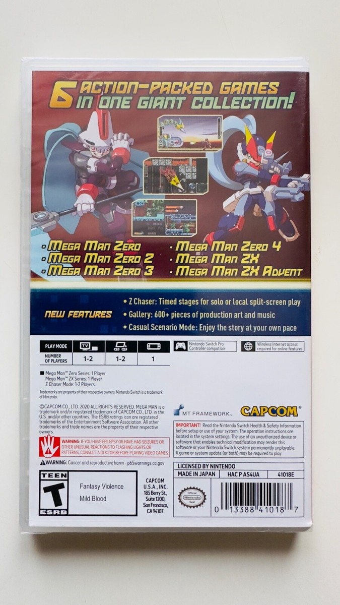 Megaman Zero/ZX Legacy Collection (Nintendo Switch) New & Sealed