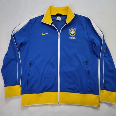 Nike Brazil Training Jacket Mens XL World Cup Track Warmup Y2K