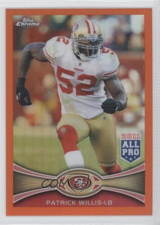 2012 Topps Chrome All-Pro Retail Orange Refractor Patrick Willis #80 HOF 2u6