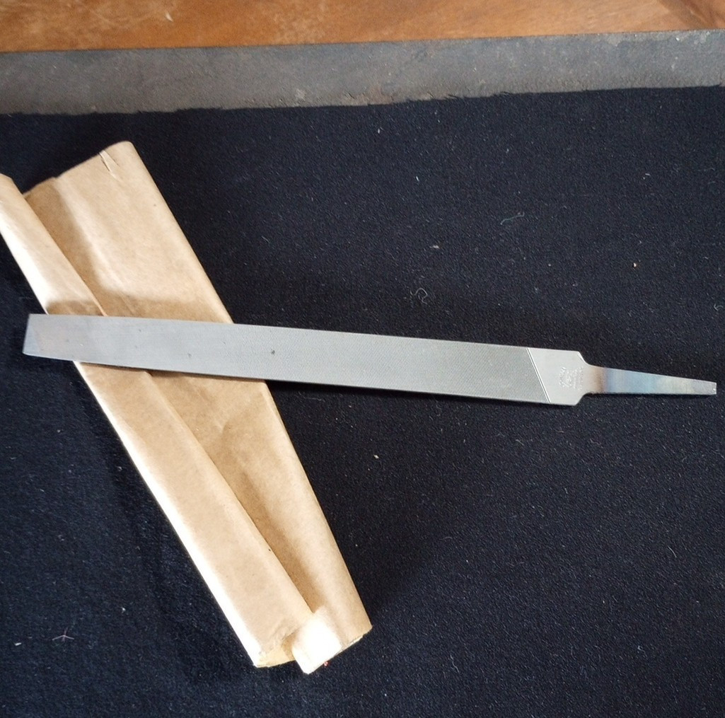 1 Vintage Johnson Bastard Flat Hand File 10"  Length Made In USA NOS