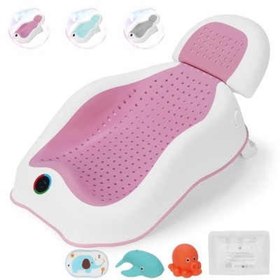 babove Baby Bath Support | Newborn Bathtub, With Thermometer, Pink