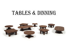 Tavoli da locanda e taverna 10 pezzi - terreno sparso 28/32 mm