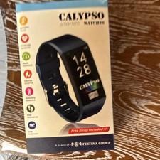 Calypso Fitness Tracker bracelet connecté podomètre cardio noir/rouge + bracelet