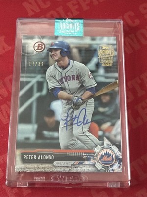 2024 Topps Archives Signature Series /32 Pete Alonso Auto 2017 Bowman Draft