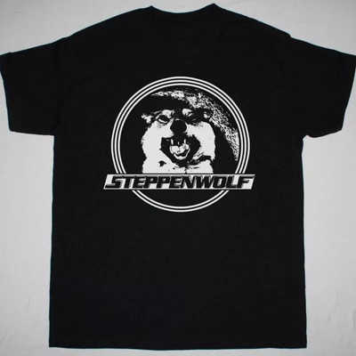 Vtg STEPPENWOLF LIVE STEPPENWOLF Cotton Black Unisex Shirt