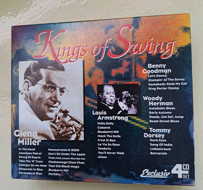 Kings of Swing - 4 CD SET, G. Miller, L. Armstrong, B. Goodman, W. Heeman, uva 